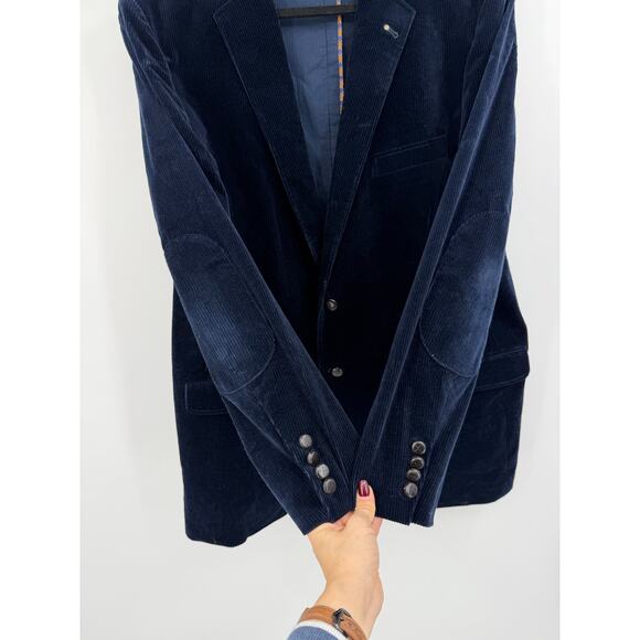 Brooks Brothers Blazer Mens 46R Blue 1818 Fitzgerald Corduroy Sport Coat Jacket - Picture 6 of 14